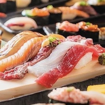 [Very popular] All-you-can-eat meat sushi, seafood, yakitori (grilled chicken) and all-you-can-drink for 3 hours from 2,980 yen