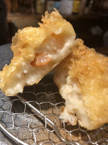 Prawn gratin tempura