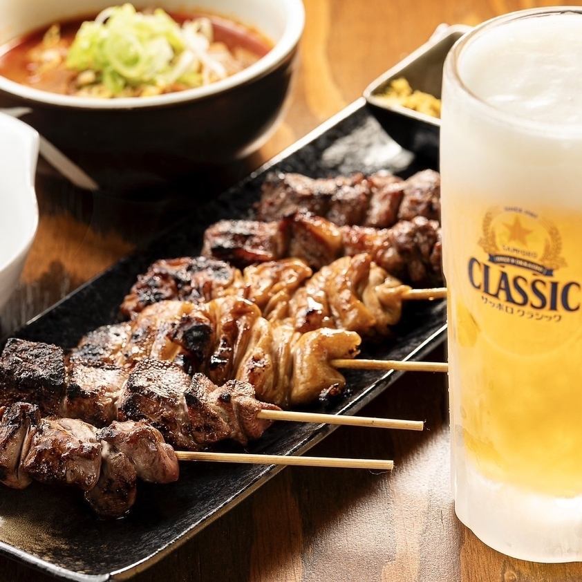 二次会は串を楽しんで！ゆっくりできるやきとんベースで！