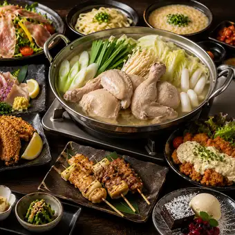【3H飲放】韓国名物タッカンマリ鍋×宮崎名物チキン南蛮や厳選地鶏『僥倖』全9品6290円⇒5500円
