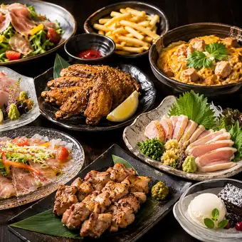 【3H飲放】名古屋コーチンの逸品×鮮魚のお造りやカルパッチョ『福寿』全9品7320円⇒6500円
