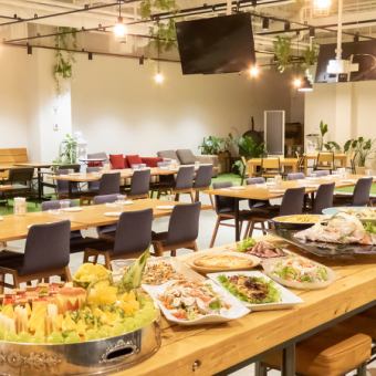 保證私人預訂 [120分鐘無限暢飲] 自助餐形式，15道菜，5500日圓（含稅）