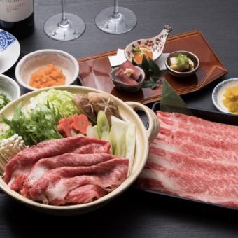 [保证半包间] ◆涮锅◆京都黑毛和牛“京都肉”套餐◆4道菜合计12,600日元