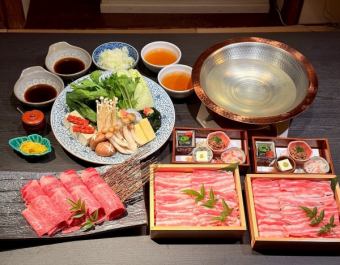 【반개실 확약】 “게이 국물 샤브” 고베 쇠고기 코스~마사 코스 ◆전 4품 28,000엔