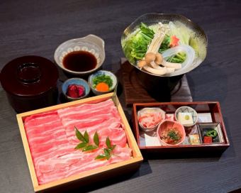 【반 개인실 확약】 점심 시간 한정 흑모 와규 샤브샤브 어선