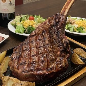 [Year-end and New Year's Reward Plan] Single Tomahawk Steak ☆ Bone-in Manga Meat! 11,000 → 8,800 yen!