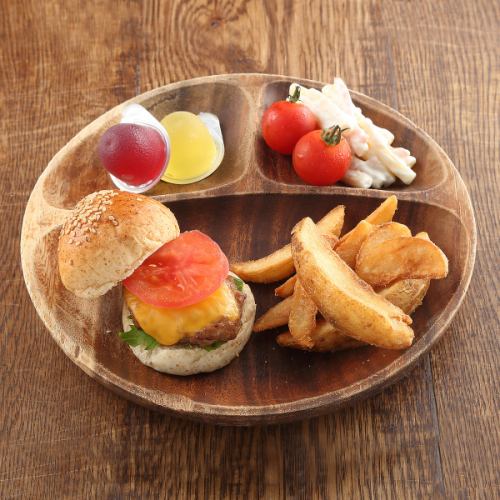 mini burger plate