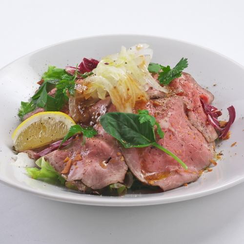 homemade roast beef salad