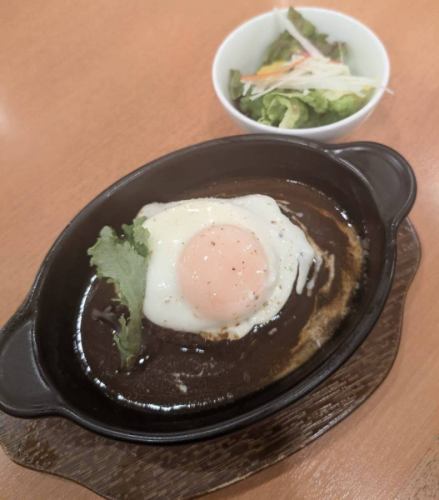 Fried egg hamburger