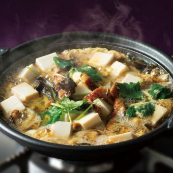 鰻と豆冨の柳川風