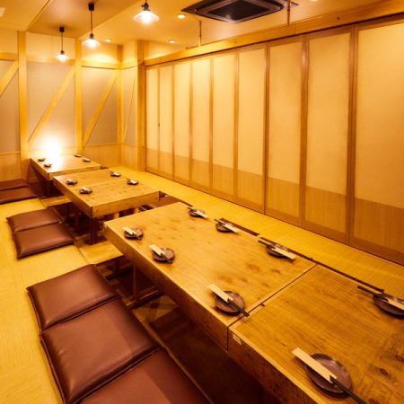 《Equipped with private rooms》 Private rooms with digging seats can be used by 16 to 40 people! [Obihiro Private Room Izakaya] Recommended for various drinking parties such as banquets and welcome and farewell parties ◎
