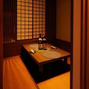 2人だけの時間が過ごせる！完全個室は2名様からご案内可能