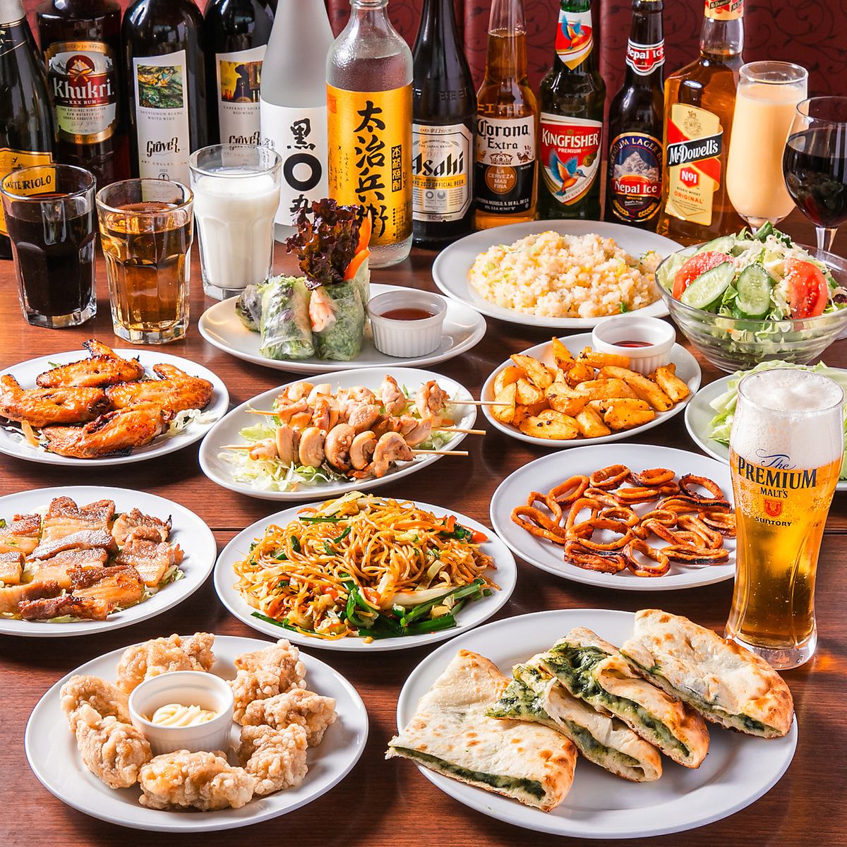 お肉を楽しめる飲み放題付きのコースをご用意しております◎