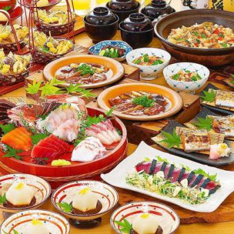 【9/1～】9・10月限定【和の伝統コース】刺身5種・太刀魚柚庵焼きなど!2h飲放付〈樽生ビールOK〉