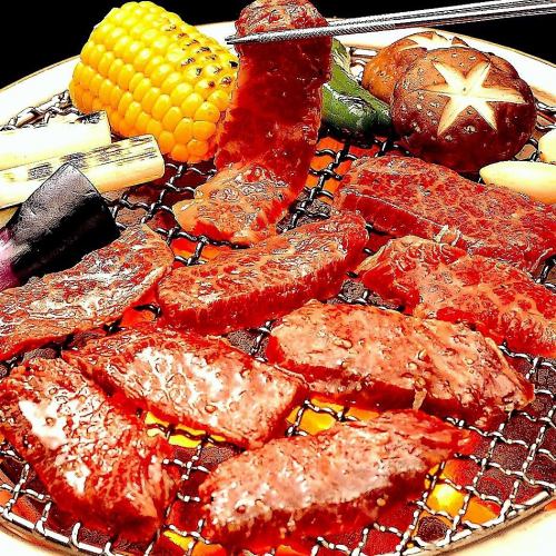 Discerning meat grilled over charcoal fire