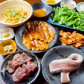 ≪忘新年会~歓送迎会に♪≫《サムギョプサル×焼肉!》岡山初上陸!2H飲放題付9品4,000円(税込)