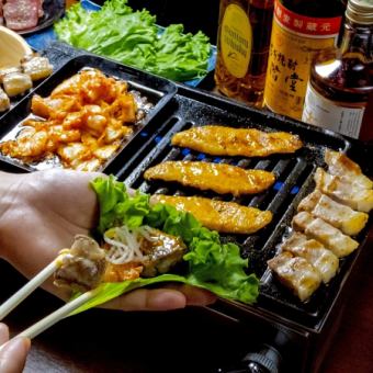 ≪歓送迎会に♪≫《サムギョプサル×焼肉！》岡山初上陸！2H飲放題付11品5000円(税込)