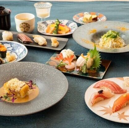 (ランチ・ディナー) 鮨とイタリア料理で魚を堪能するコース【伊都岐 -Itsuki-】