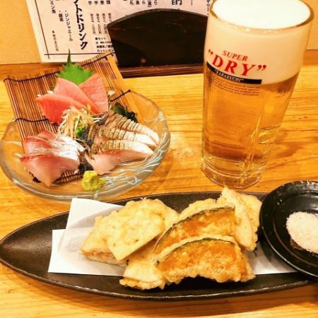 【基本2小時套餐】生啤酒、日本酒無限暢飲◎秋奈屋套餐5000日元，享受四季