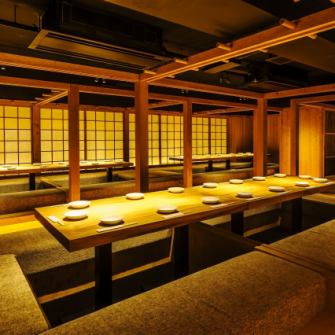Private rooms for digging kotatsu are available for 4 people ~! Banquets for up to 60 people are possible!
