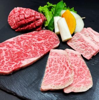 Assortment of 4 types of Awa beef (Nabe beef)