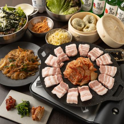 【2時間飲み放題付】◇◆サムギョプサル◇◆人気コース＜全5品＞OPEN記念で4500円→3980円(税込)