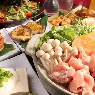 ＜120分飲み放題付き＞奈良を味わう飛鳥鍋と串焼きコース 全9品◇6000円(税込)