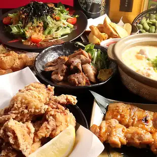 ＜120分飲み放題付き＞賑わい宴会コース 全9品◇4500円(税込)