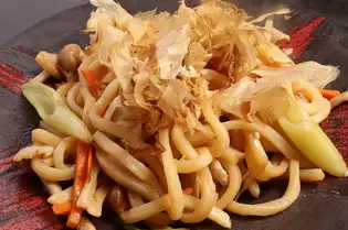 豚と太ねぎの焼うどん