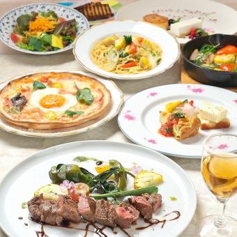 Recommended for dates, girls' nights, and birthdays! Food only course 4,000 yen (tax included)