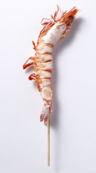 Shrimp grilled with salt