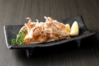 Crispy fried squid tentacles