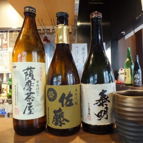 A wide selection of shochu