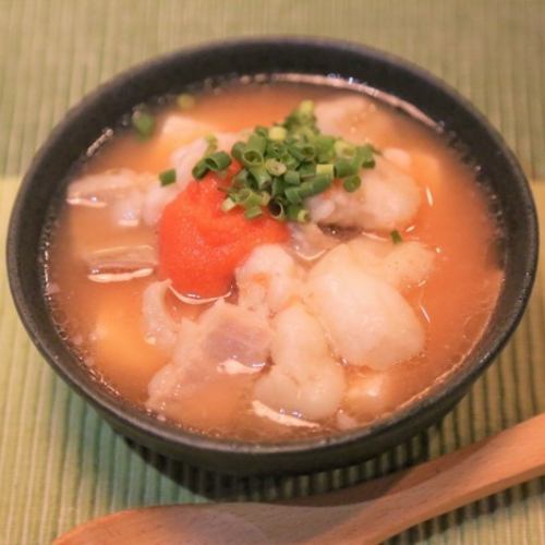 燉牛雜和鱈魚子