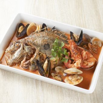 ブイヤベースプラン6500円乾杯シャブリ付90分飲み放題牡蠣料理やブイヤベース全8品