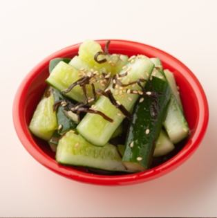 Salted kelp pickled cucumber