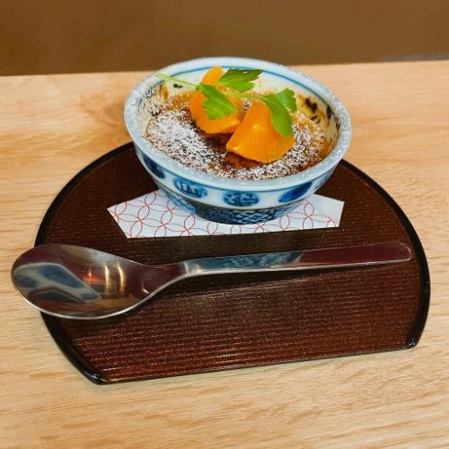 自家製黒糖のクリームブリュレ