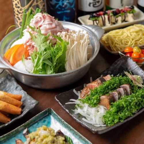 对于年终派对◎[带90分钟无限量畅饮] Nibuchi套餐★散打蔬菜和粘中国菜，当然还有烤三文鱼！
