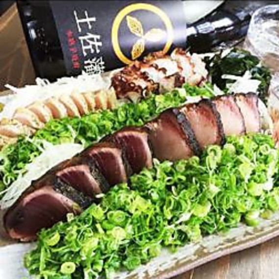 【120分】【通常飲み放題付き】酔鯨コース★藁焼きたたきと厳選料理/生ビール付き ¥5,000