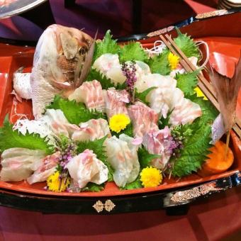 ★Special plan for welcoming and farewell parties★ Premium course with whole sea bream sashimi! 120 minutes of all-you-can-drink ◇ 7,000 yen ⇒ 6,000 yen including tax