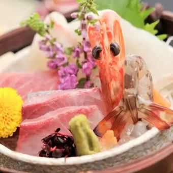 Up to 3 hours of all-you-can-drink included | 7-dish "Tori no Toki Course" including sashimi and seasonal kakiage (fried vegetables) 4,500 yen ⇒ 3,500 yen