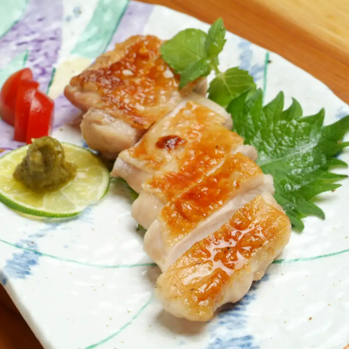 桜島鶏の塩焼き(柚子胡椒添え)