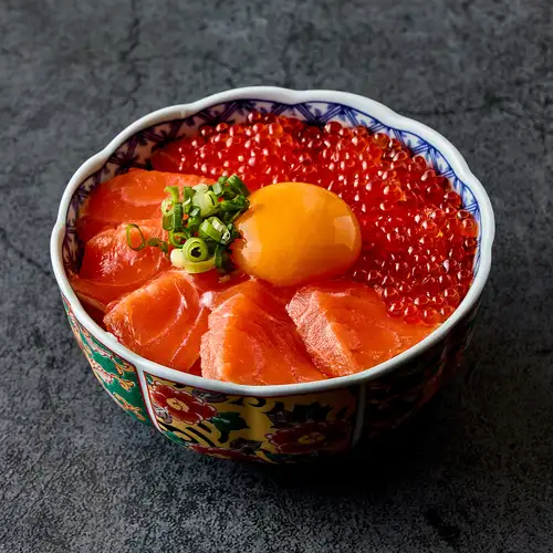 イクラとサーモンの親子