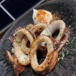 真イカのバター醤油 鉄板焼き