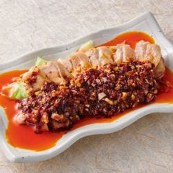 食べるラー油のよだれ鶏/鶏とたっぷりもやしの味噌炒め