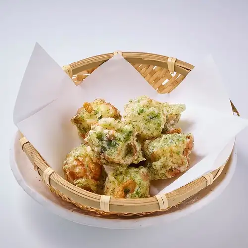 チーズ入りちくわの一口磯辺揚げ
