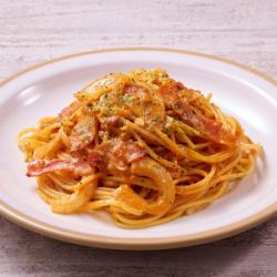 もちもち！トマトガーリックパスタ