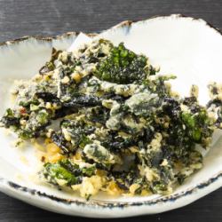 산리쿠 미역의 튀김