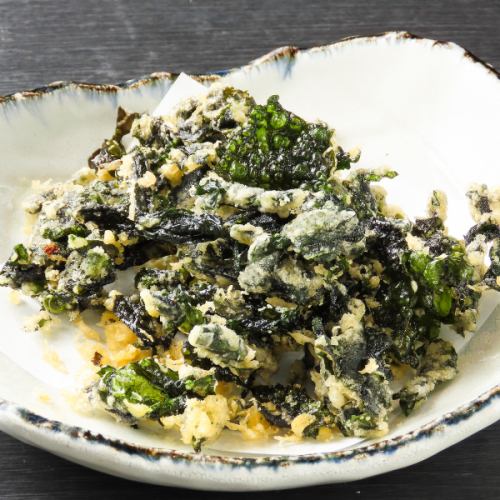 산리쿠 미역의 튀김