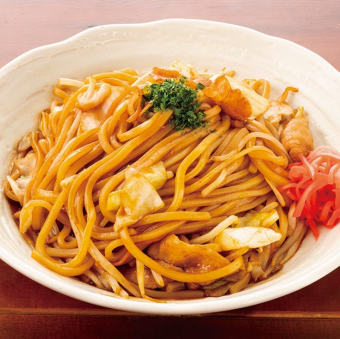 Chewy thick noodle yakisoba